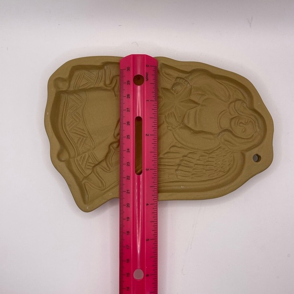 Brown Bag Vintage Ceramic Cookie Molds 3 Holiday Large Recipe Angel Tree Floral - Picture 4 of 16